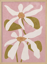Load image into Gallery viewer, Abstract Flowers on Pink PFY Art Print