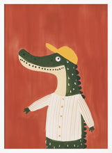 Load image into Gallery viewer, Playful Gator in Cap PFY Art Print