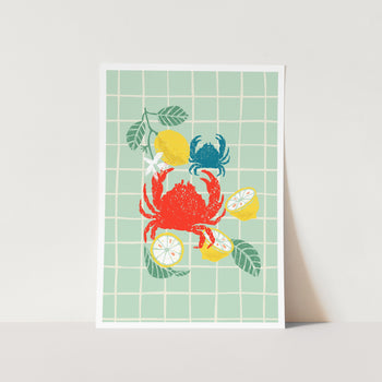 Crab and Citrus Dance PFY Art Print