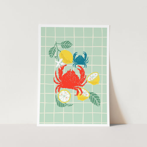 Crab and Citrus Dance PFY Art Print