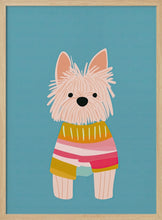 Load image into Gallery viewer, Cute Striped Sweater Dog PFY Art Print