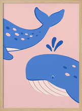 Load image into Gallery viewer, Cute Blue Whales PFY Art Print