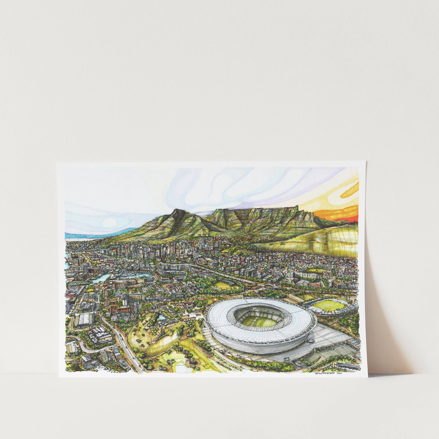Cape Town DHL Stadium Green Point Art Print