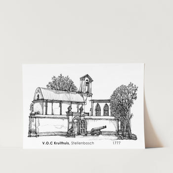 V.O.C Kruithuis Stellenbosch 1777 Art Print