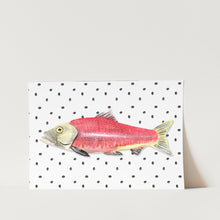 Load image into Gallery viewer, Watercolour Spotty Salmon Art Print