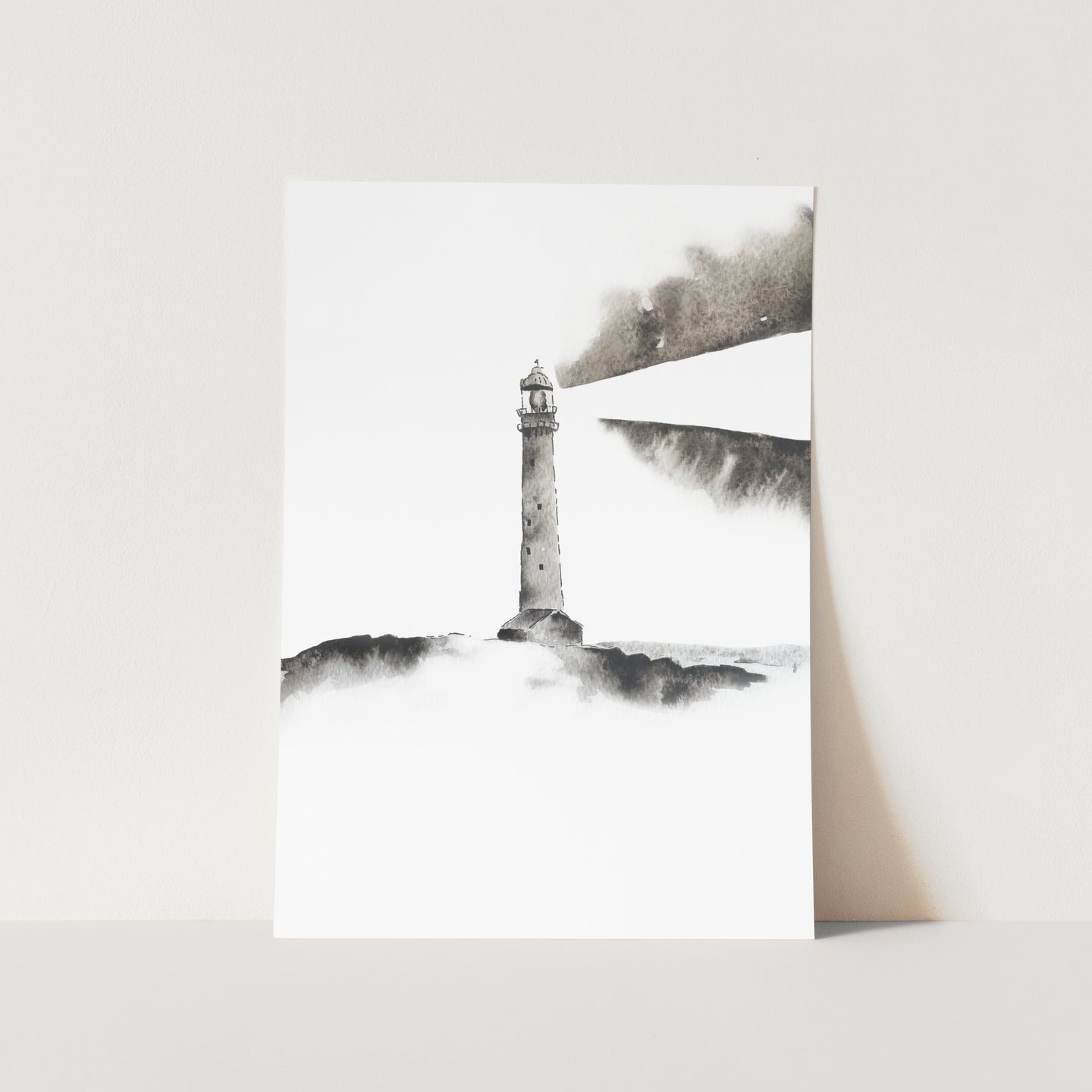 Portrait Light house by Amy-Lee Art Print