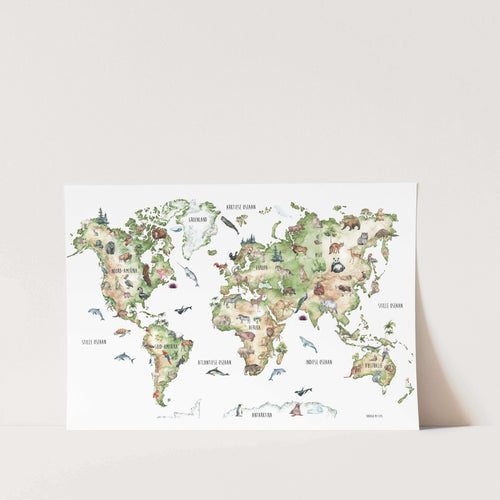 Afrikaans Map Design Art Print