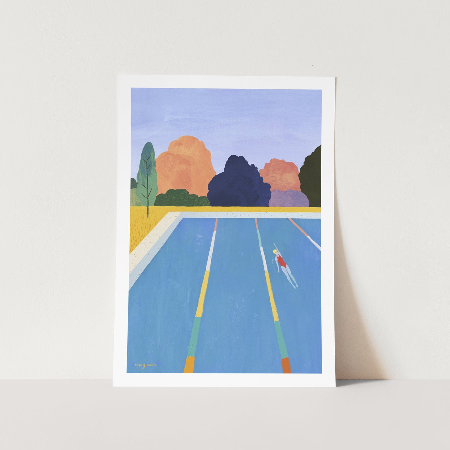 Afternoon Swim by Henry Rivers Art Print