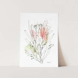 Abstract Protea Art Print