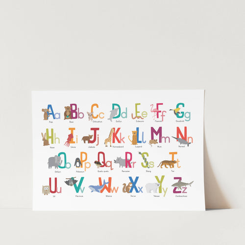 Afrikaans-Alphabet Landscape Art Print