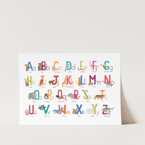 Afrikaans-Alphabet Landscape Art Print