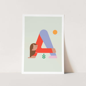 Alphabet Kids A Art Print