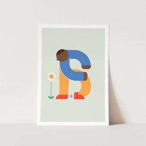 Alphabet Kids B Art Print