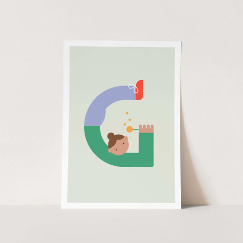 Alphabet Kids G Art Print