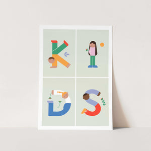 Alphabet Kids KIDS Art Print