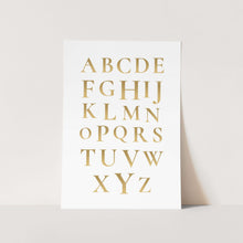 Load image into Gallery viewer, Alphabet in Gold Art Print