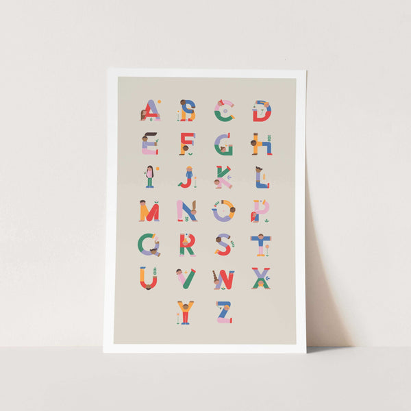 Alphabet Kids Art Print