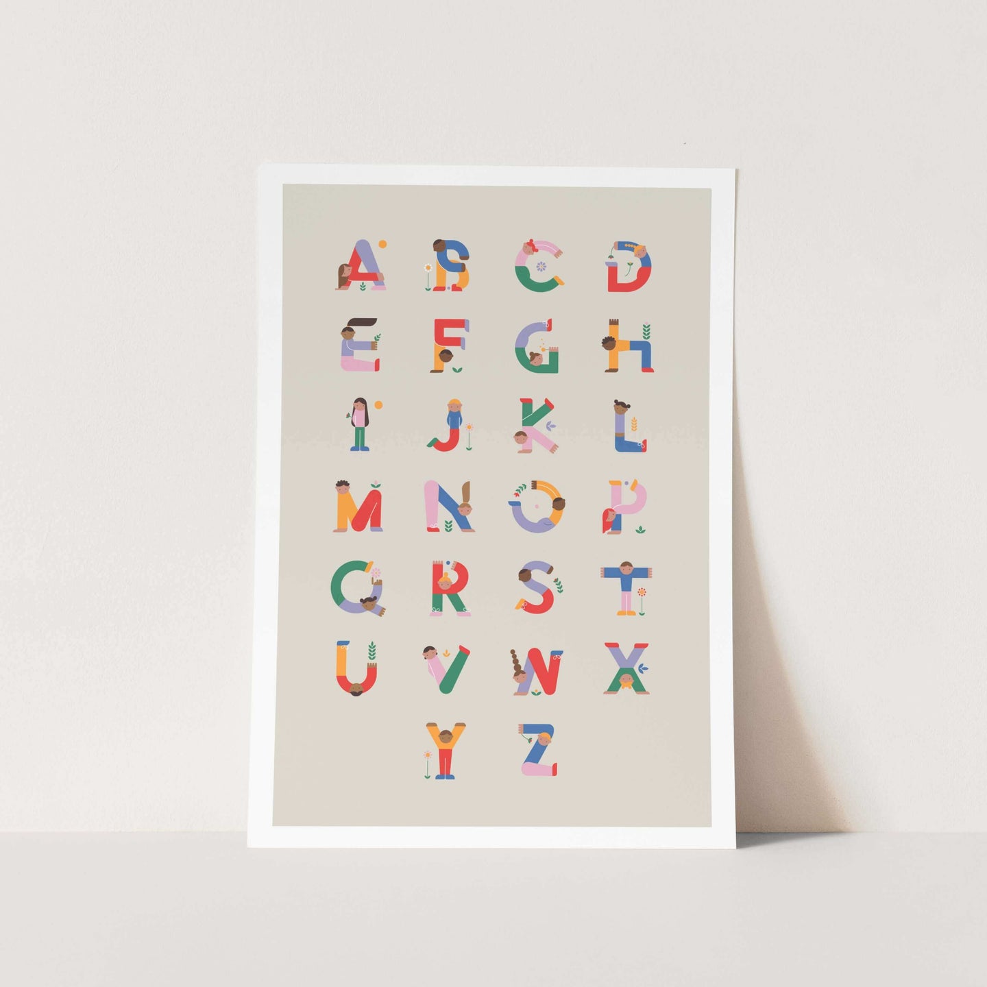 Alphabet Kids Art Print