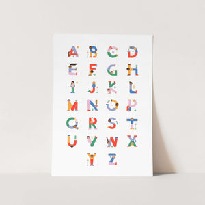 Alphabet Kids Art Print