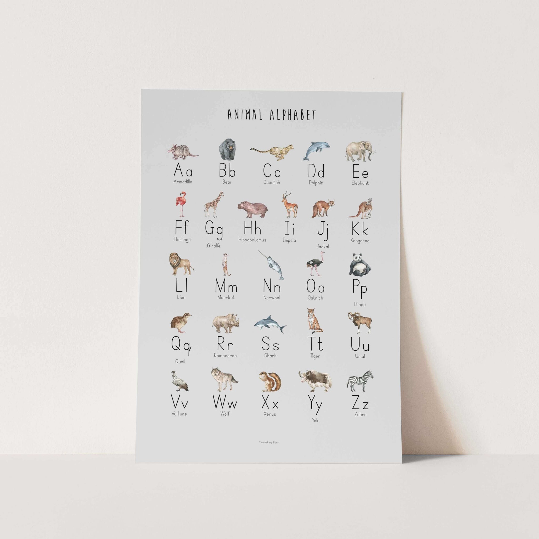 Animal Alphabet Art Print Animal Alphabet Art Print