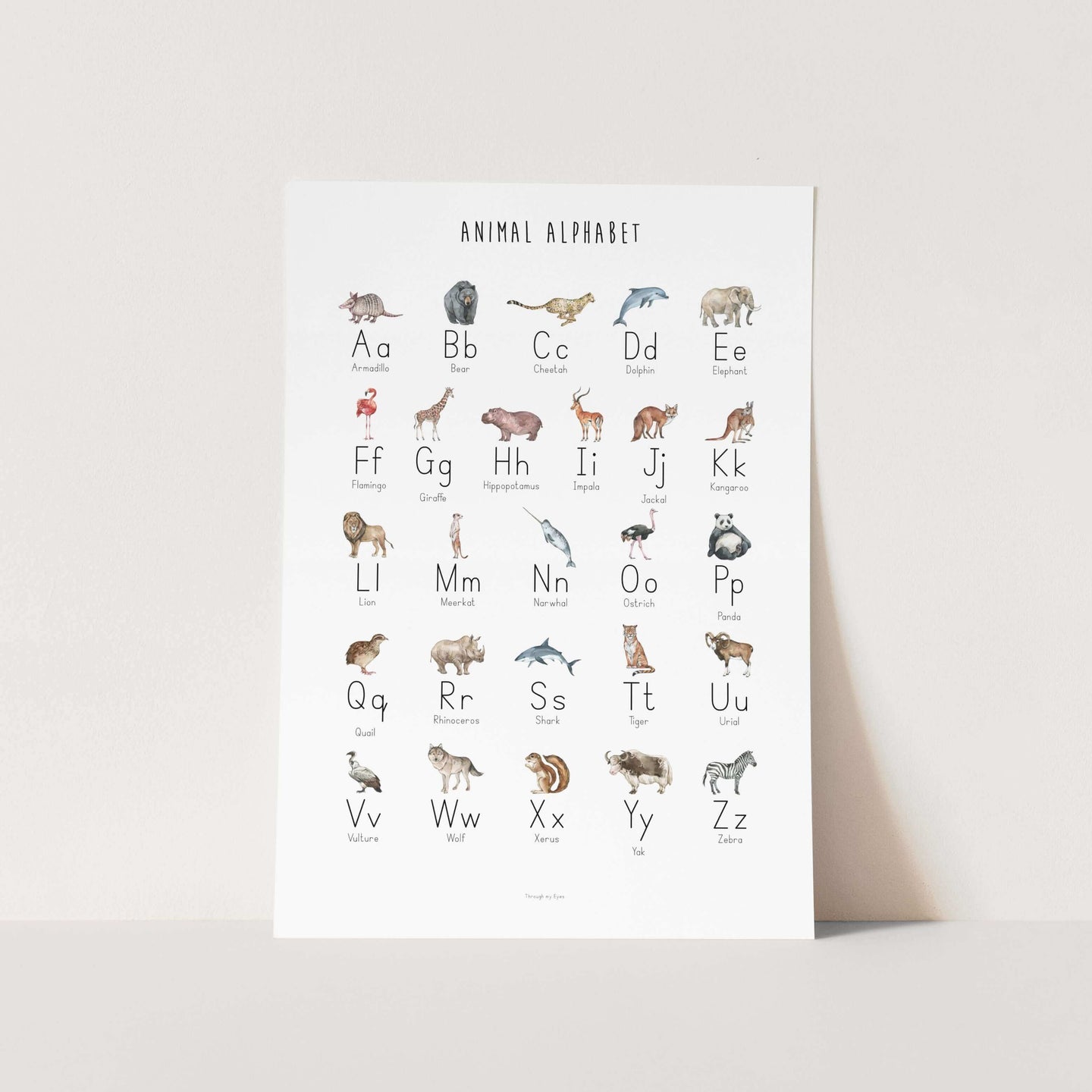 Animal Alphabet Art Print