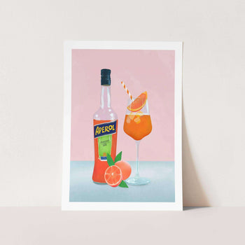 Aperol Spritz Cocktail PFY Art Print