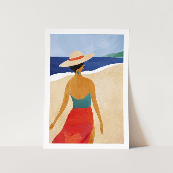 Beach Girl 05 by Henry Rivers Art Print