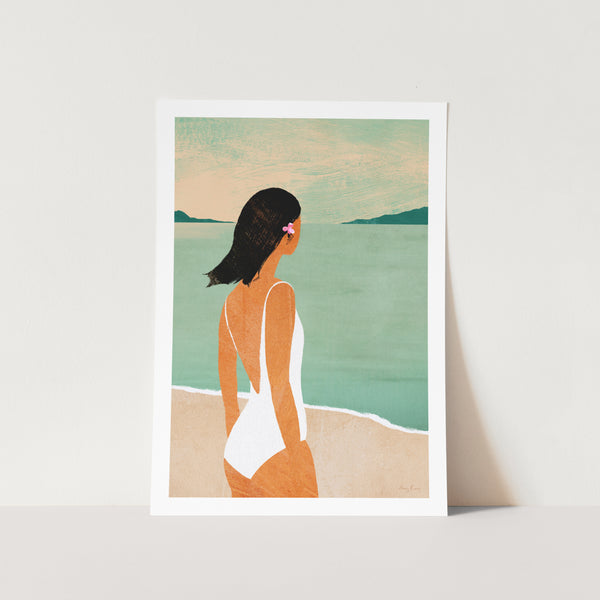 Beach Girl 06 by Henry Rivers Art Print