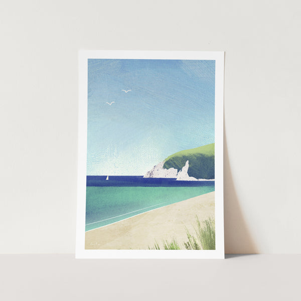 Beach Walk 02 by Henry Rivers Art Print