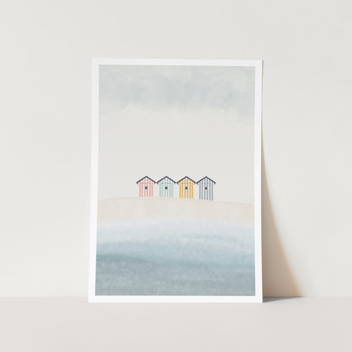 Beach Cabins PFY Art Print