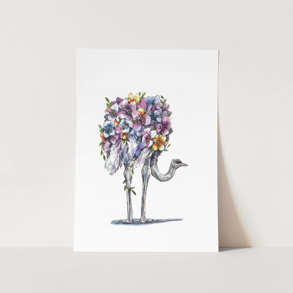 Blooming Ostrich Art Print