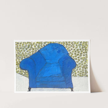 Blue Velvet Armchair Art Print