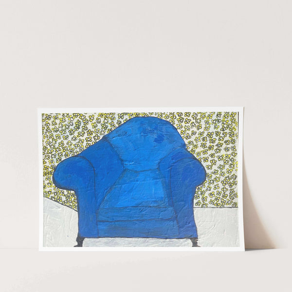 Blue Velvet Armchair Art Print