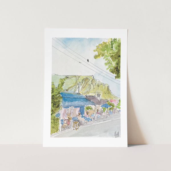 The Blue Café Art Print