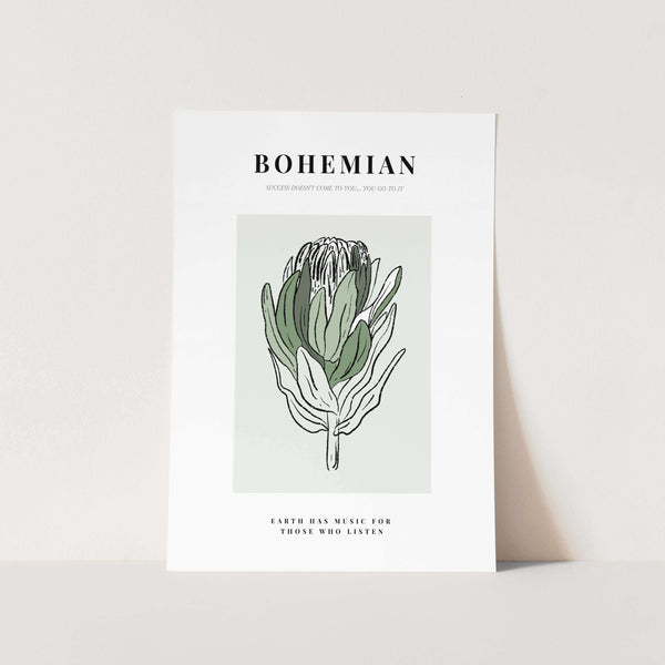 Bohemian Protea Art Print