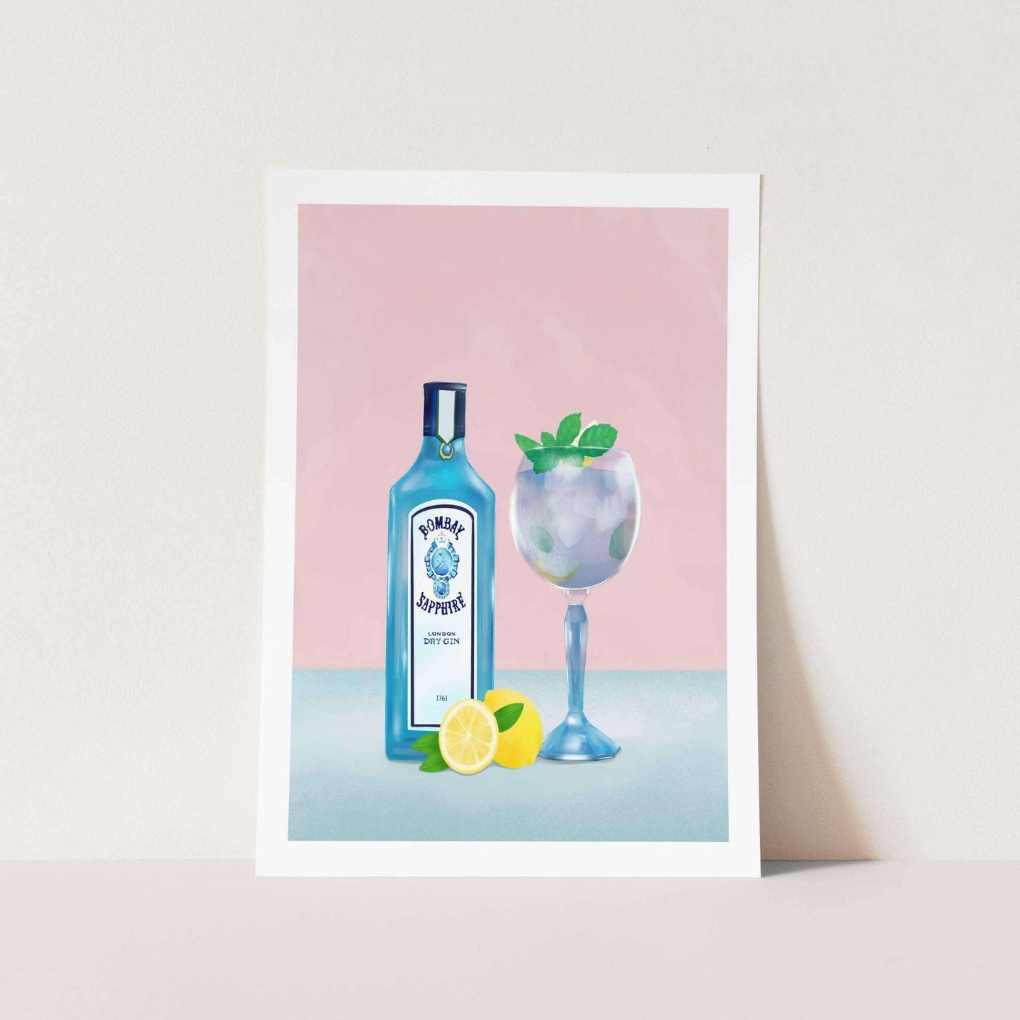 Bombay Gin Cocktail PFY Art Print