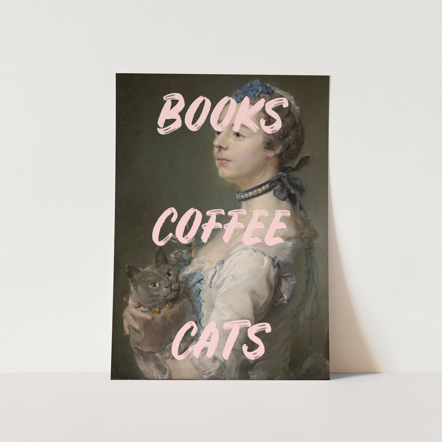 Books, Coffee and Cats PFY Art Print