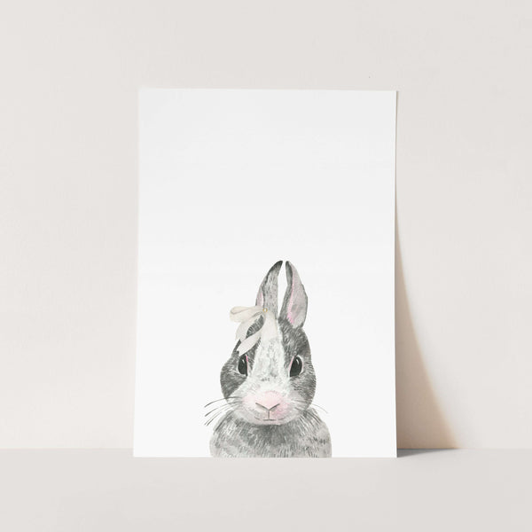 Bunny with a Bow 02 Art Print