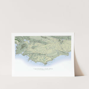 Cape Overberg Map Art Print