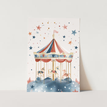 Carnival Carousal Ride Art Print