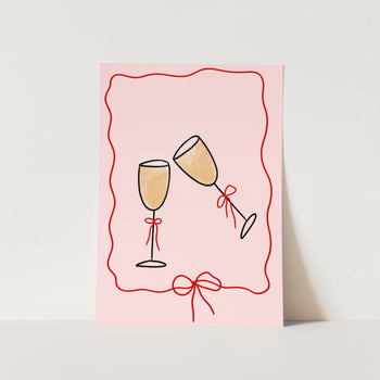 Champagne Bows PFY Art Print