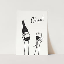 Load image into Gallery viewer, Cheers Wine Illustration PFY Art Print