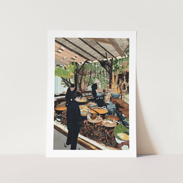 Chiang Mai Art Market Food Stall Art Print