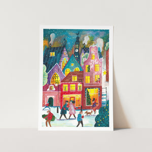 Christmas in Amsterdam PFY Art Print