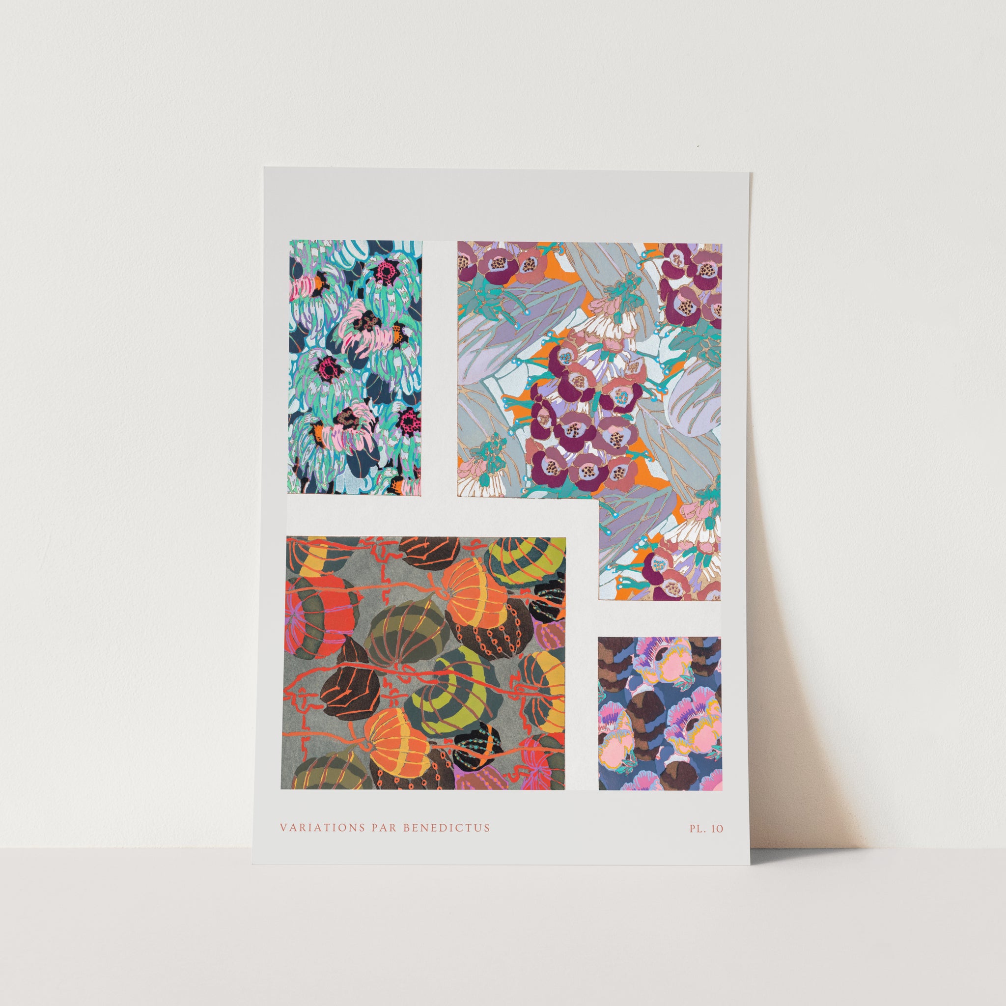 Pattern Variation Artist Colourful Vintage Art Deco Pattern - Variations 10 Art Print