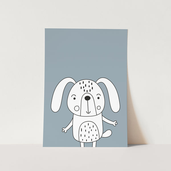 Colour Block Dog Art Print