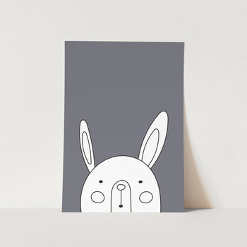 Colour Block Rabbit Art Print