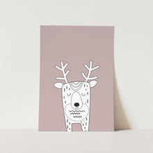 Load image into Gallery viewer, Colour Block Rein Deer Art Print
