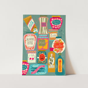 Colourful Pantry 2 PFY Art Print