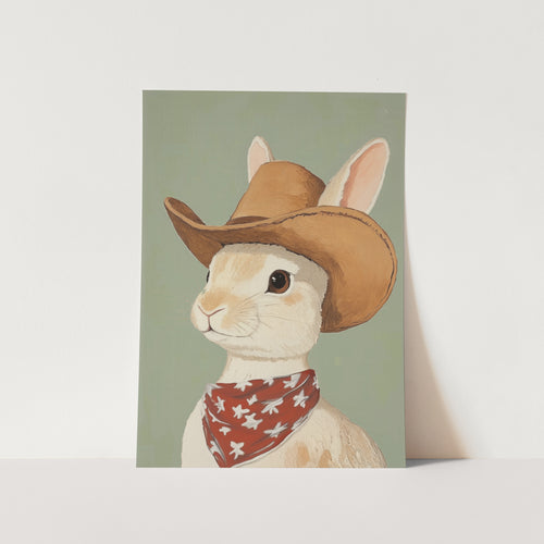 Cowboy Rabbit PFY Art Print